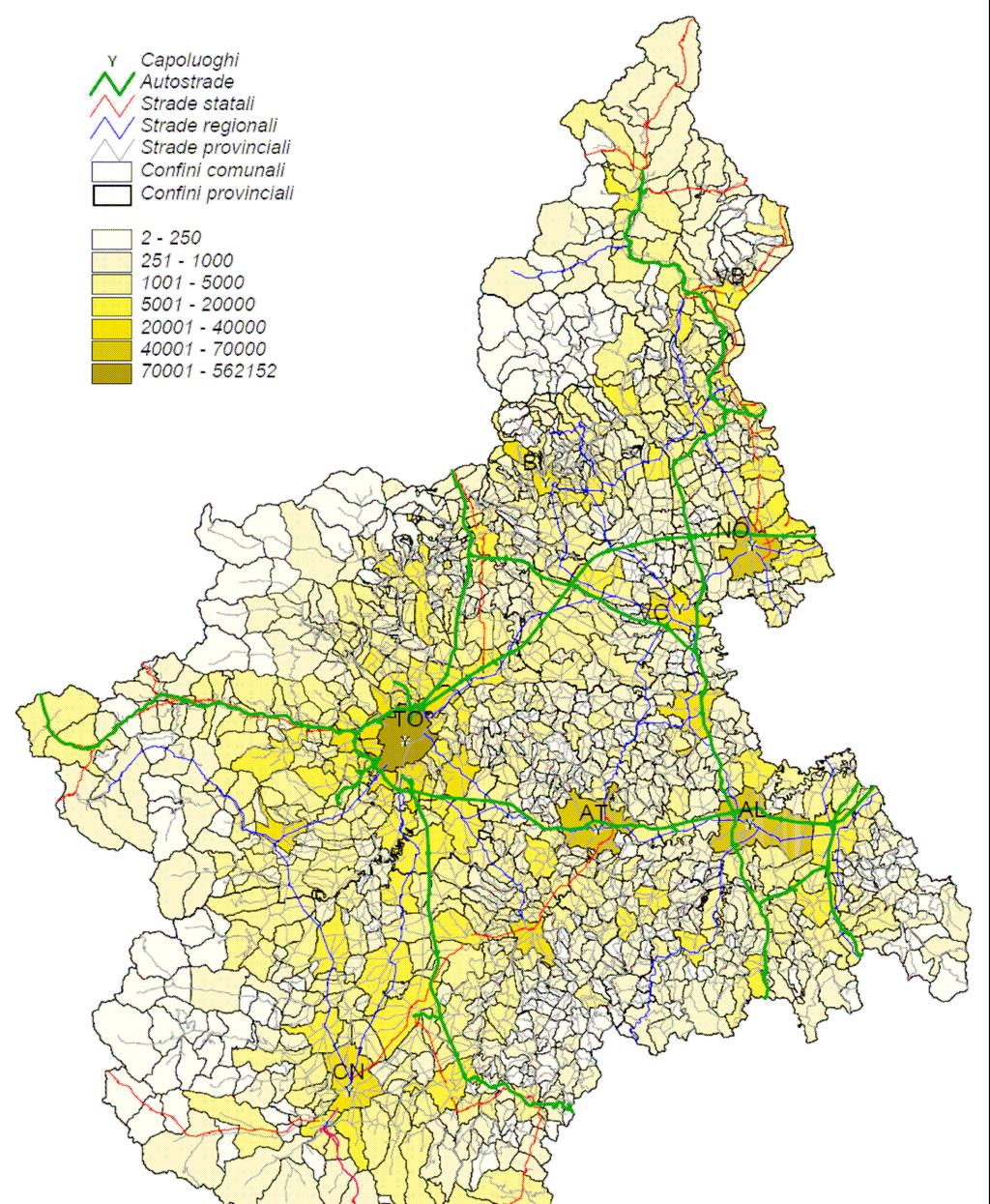 Piano Regionale della Sicurezza Stradale Numero di autovetture iscritte al PRA nel 2004 Grafico 3.