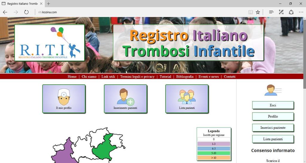 ISTRUZIONI PER INSERIRE UN PAZIENTE NEL REGISTRO ITALIANO TROMBOSI INFANTILE - se sei un nuovo medico inseritore accedi al sito https://www.trombosiinfantili.