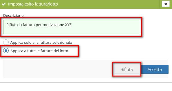 Flusso fatturazione fornitori Accettazione Estrazione dati Gestione Accettazione/rifiuto Fattura