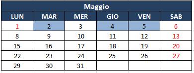 TEMPI E MODALITÀ DI ATTUAZIONE Inizio attività: 24 marzo 2017 Conclusione attività: 5 maggio 2017 Orari: