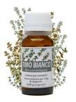 EAN: 8034115510132 timo bianco olio essenziale puro Nome botanico: Thymus vulgaris Metodo estrattivo: Distillato a vapore Dose di impiego massima per 3 kg di alimenti: 0,06 g (2 gocce) Parte