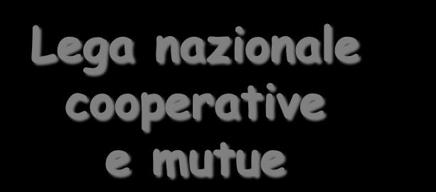 ORGANIZZAZIONE LEGA NAZIONALE COOPERATIVE E MUTUE ANCA ass. naz. coop agroalimentari ANCPL ass. naz. Coop produzione e lav.