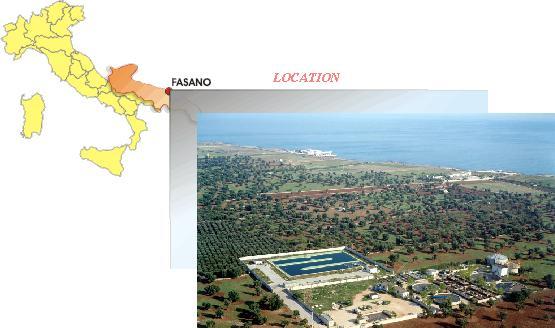 Il Presidio Depurativo di Fasano (Brindisi) Il presidio depurativo, ubicato nella zona costiera di Fasano, è dimensionato per una potenzialità complessiva equivalente pari a circa 50.000 abitanti.
