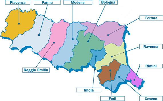 Popolazione residente in Regione Emilia-Romagna al 1/1/212 Numero di casi di cancro colorettale per AUSL per il periodo 23-211 24-211 23-211 24-21