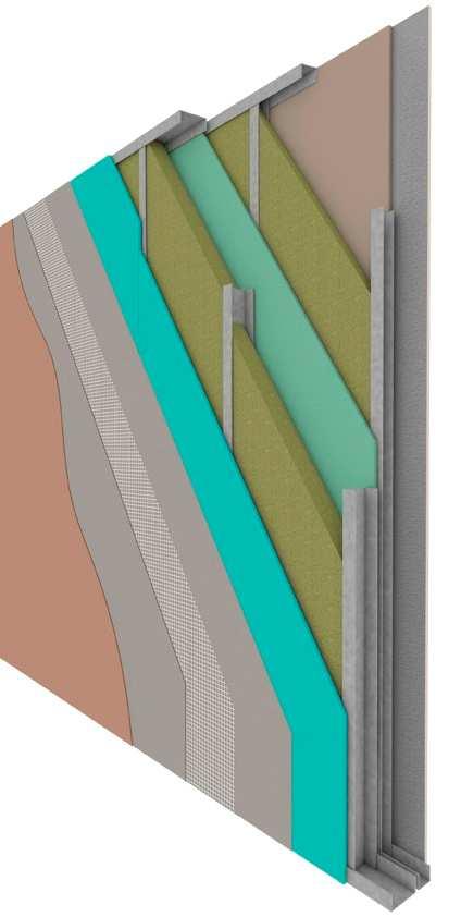 4 La lastra FIBRANgyps NEXT BOARD può essere installata su struttura in acciaio o legno con appositi sistemi di fissaggio. 3.