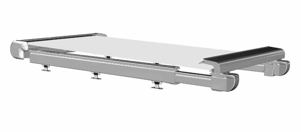 Frontalino in alluminio estruso, con scanalature per l inserimento del tessuto e dei perni di collegamento con il sistema di scorrimento.