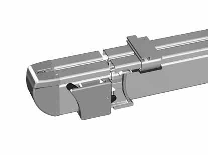 ./M Guida centrale di scorrimento Questa guida centrale di scorrimento viene impiegata come terza guida. Le guide laterali possono avere anche misure intermedie.