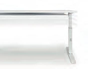 The collection includes the possibility to adjust the height of the desk worktop from a minimum