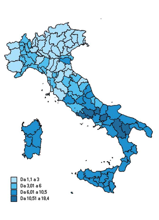 Credito 199 Incidenza % delle sofferenze sugli impieghi.