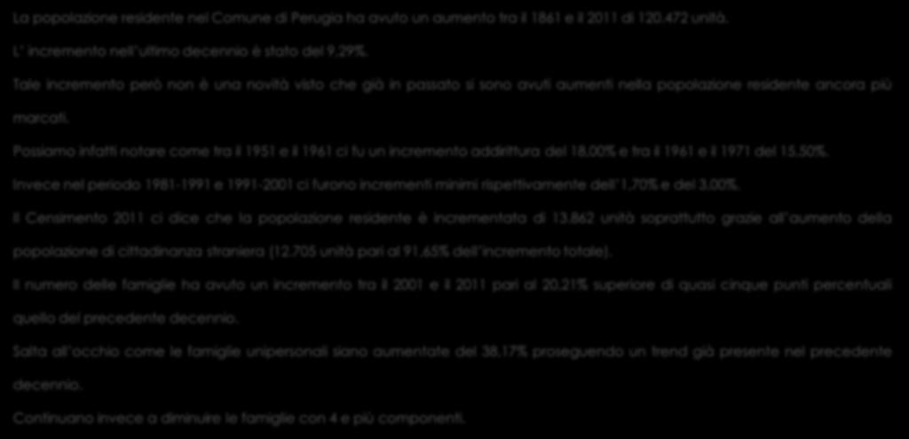 Possiamo infatti notare come tra il 1951 e il 1961 ci fu un incremento addirittura del 18,00% e tra il 1961 e il 1971 del 15,50%.