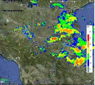 Il dato pluviometrico di Bologna urbana risulta pari a 21.