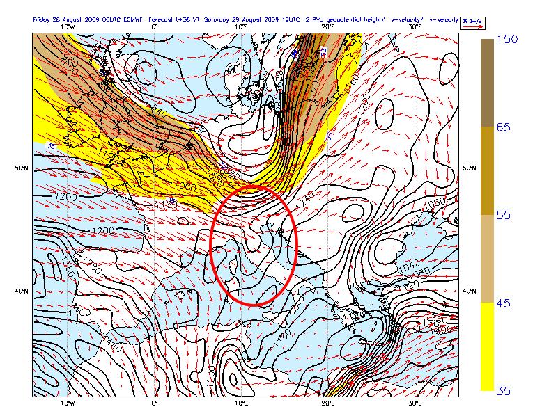 significa intensa vorticità e quindi alta probabilità di attività convettiva sulla nostra regione.