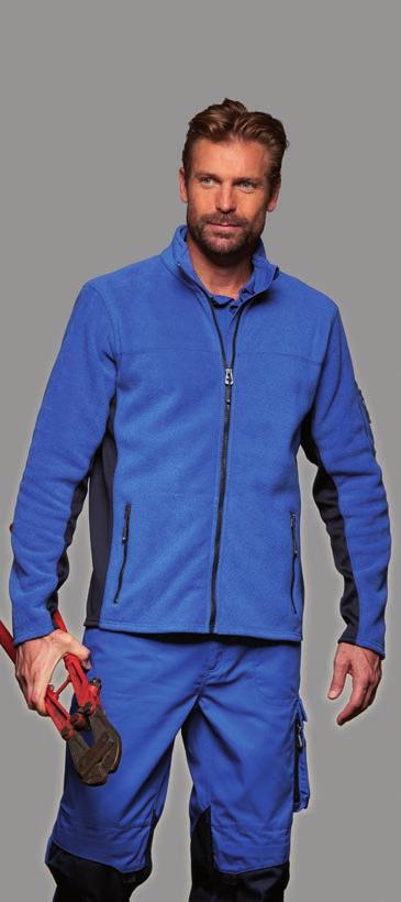 24 MADE IN ITALY JN84 Women Workwear Fleece Jacket 00% poliestere anti-pilling, inserti elastici con colore a contrasto ai lati e sulle maniche, zip intera con