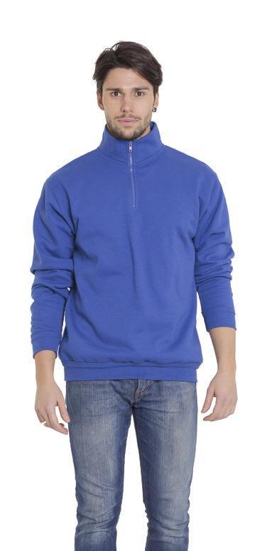 JN842 Men Workwear Fleece Jacket 00% poliestere anti-pilling, inserti elastici con colore a contrasto ai lati e sulle maniche, zip intera con protezione del