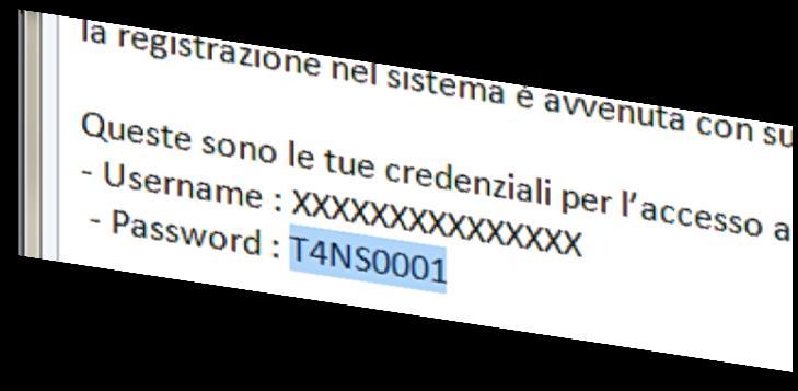 Inserire il proprio codice fiscale Inserire l indirizzo di posta elettronica fornito all Help Desk