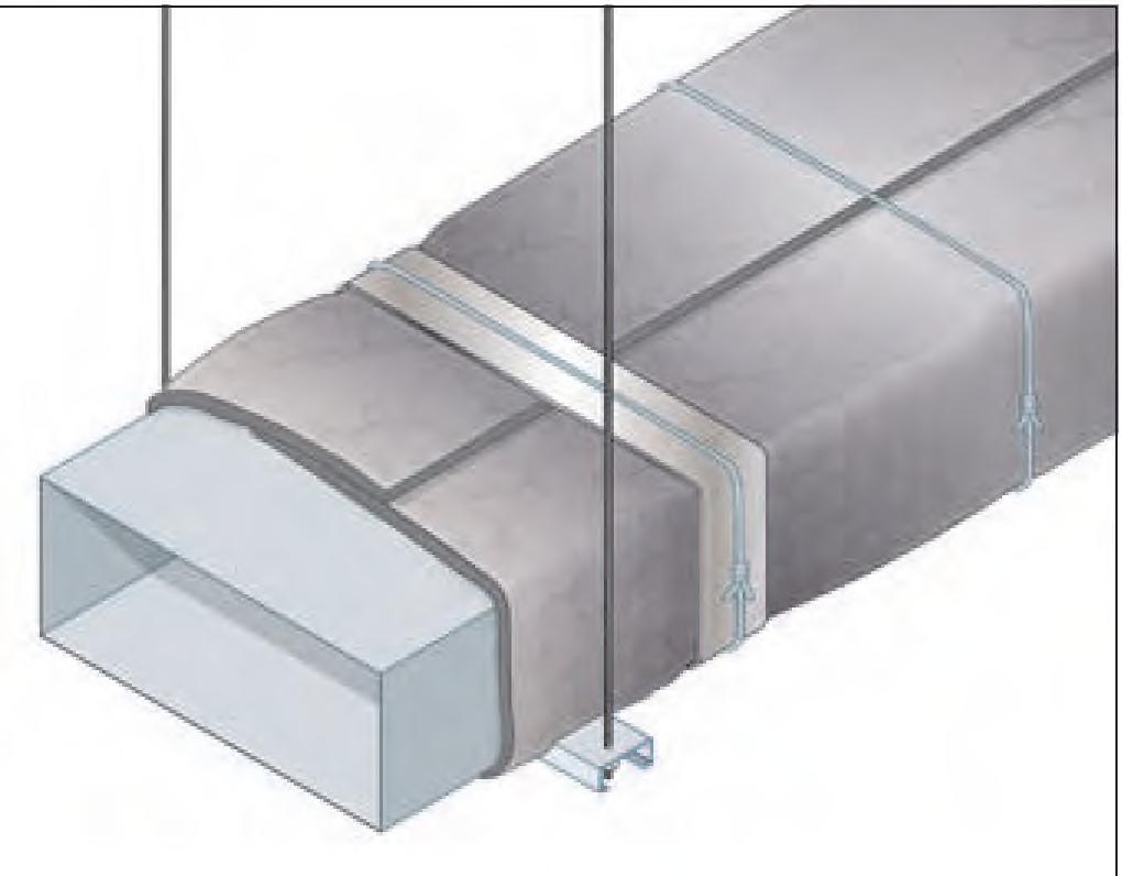 Sollecitazione elastica su tutte le componenti orientate verticalmente (barre) per t < 60 min: 9 N/mm2, per 60 min < t < 120 min: 6 N/mm2 Distanza massima tra i supporti: 1350 mm Supporti posizionati
