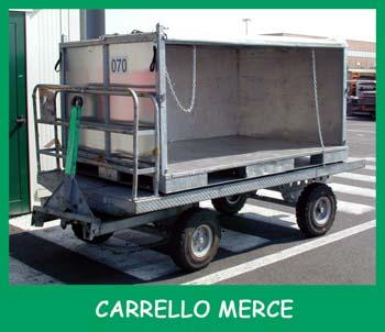 Il carrello bagagli è il più piccolo e viene utilizzato per il trasporto della posta e dei bagagli, i quali devono