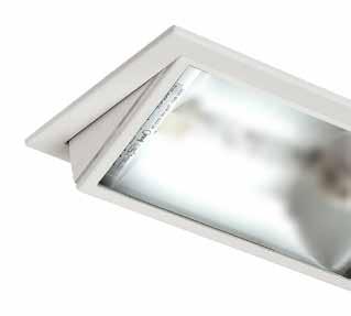 L incasso Metropolis consente l orientamento del gruppo ottico di 60 in verticale. Professional tiltable downlight for metal halide lamps.