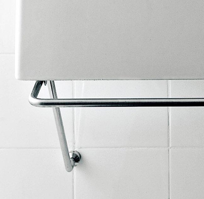 STUB per Acquagrande Staffa di sostegno in acciaio con portasciugamani per lavabo ACQUAGRANDE Lavabo ACQUAGRANDE sospeso (5051) Dim.