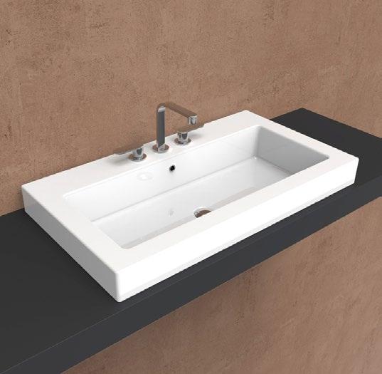 5051/INC Acquagrande Lavabo cm incasso con troppopieno predisposto sette fori rubinetto Dim.