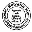 Helvetia Compagnia Svizzera d Assicurazioni SA Rappresentanza Generale e Direzione per l Italia Anno di fondazione 1861 - Capitale Sociale franchi svizzeri 77.480.
