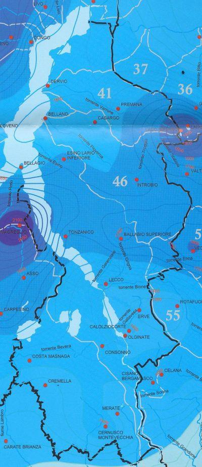 un ulteriore diminuzione si osserva verso l estremità nord orientale del territorio lecchese.