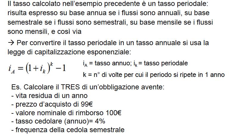 Esercizio 2: Calcolare il TRES