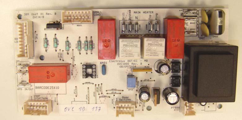 OVC1000 Blocco porta (Rast 2,5 pro): - controllo - sorveglianza Carichi ridotti (Rast 2,5 pro): - lampada forno - ve