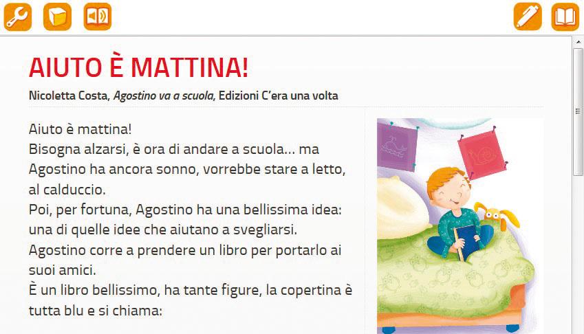 Il Libro Accessibile, grazie al formato html, consente di adattare la visualizzazione alle differenti esigenze, aiutando nello studio tutti i bambini e, in particolare, quelli con difficoltà di