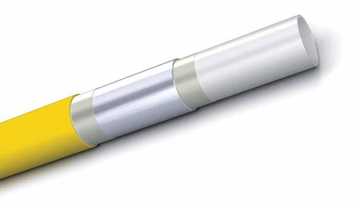 Tubo multistrato Fluxo Gas Il tubo Fluxo Gas viene realizzato unendo una lega di alluminio a materiali di sintesi di altissima qualità.