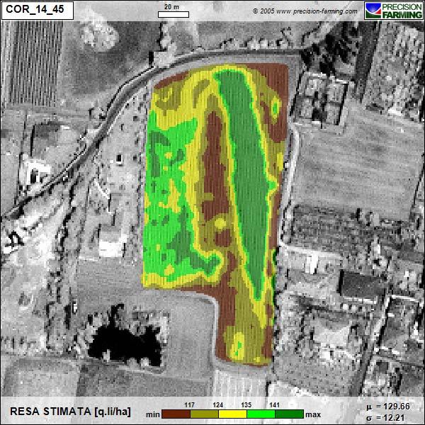 2. controllo delle rese su vasti comprensori vitati: miglioramento delle stime tradizionali Stima tradizionale su filare A: 20 m!!! 115 q.