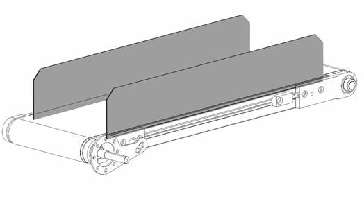 Ediz. SPONDA DI CONTENIMENTO - CONVEYOR SIDE GUARD /m /m 356.6.00 Lurghezza standard 4 m.