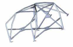 X GABBIA con rinforzo a croce con gusset su porte, arco principale e tetto + traversa rinforzo montante parabrezza. Obbligatorio per vetture dal 2006 (facoltativo per le precedenti).