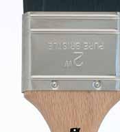 Black mixed bristles, wooden handle, metal ferrule, epoxy glue, indicated for enamel and varnish.