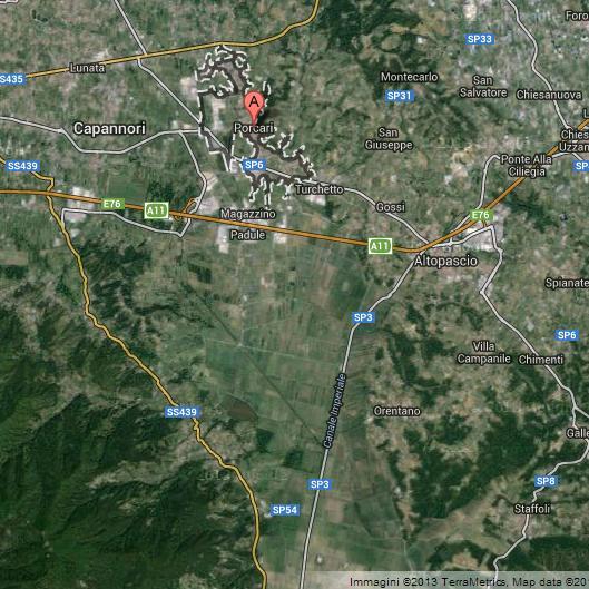 Dominio di studio Terminazione est della pianura di Lucca Alveo del Lago di Bientina (Provincia di Lucca) Elementi idrologici principali (caso