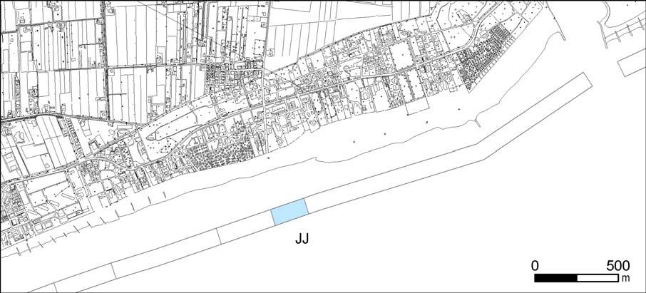 TRATTO JJ LOCALITA Jesolo Lido Est LUNGHEZZA 214 m AZIMUT 71 N Assente. Nuclei di case.