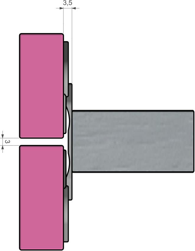 Regolazione luce tra le ante: La distanza minima tra le due ante è di 3 mm e permette l apertura contemporanea di entrambe.