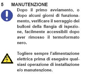 5.1 Vaso d espansione Verificare periodicamente la pressione di precarica del vaso d espansione che deve essere mantenuta al valore stabilito in fase di realizzazione dell impianto.