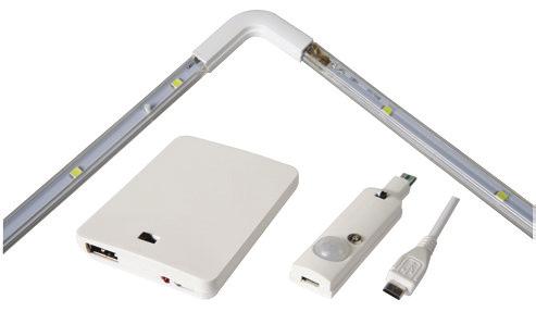 Interruttore con tre funzioni: ON-AUTO-OFF Accessori di fissaggio inclusi Strip LED componibile Sensore di
