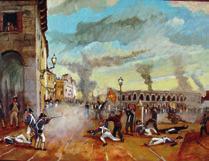 Popolo e soldati di San Marco liberano tutte le porte e costringono i francesi a ritirarsi dentro Castelvecchio e nei forti sulle colline che sovrastano la città.