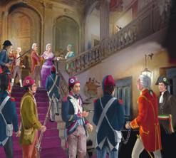 Dopo un processo farsa innanzi al tribunale militare rivoluzionario francese, il Conte sarà fucilato alla destra di Porta Nuova il 16 maggio 1797. Tavola di Giorgio Sartor.