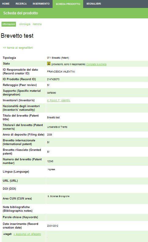 stato definitivo senza necessità di riapertura) cliccare