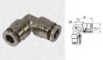 Raccordo ad innesto rapido automatico. Corpo del raccordo e attacchi completamente in ottone e acciaio. Range di pressione 0.99 15 bar.