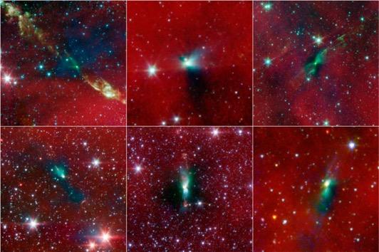 Fasi di formazione stellare riprese dal telescopio spaziale Spitzer (NASA) Non appena la temperatura raggiunge i