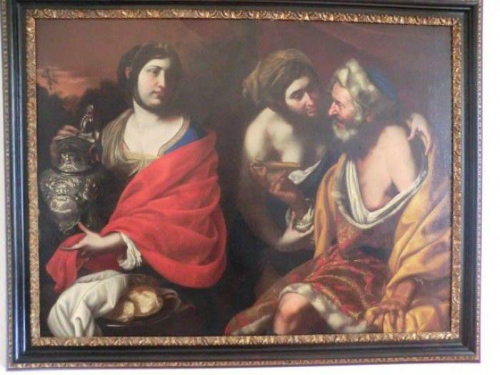 Filippo Vitale, Lot e le figlie, 1640 ca. E così nella sala da pranzo si trovano scene di banchetti e di vendemmie, fastoso vasellame in bronzo e porcellana, delicati centrotavola.