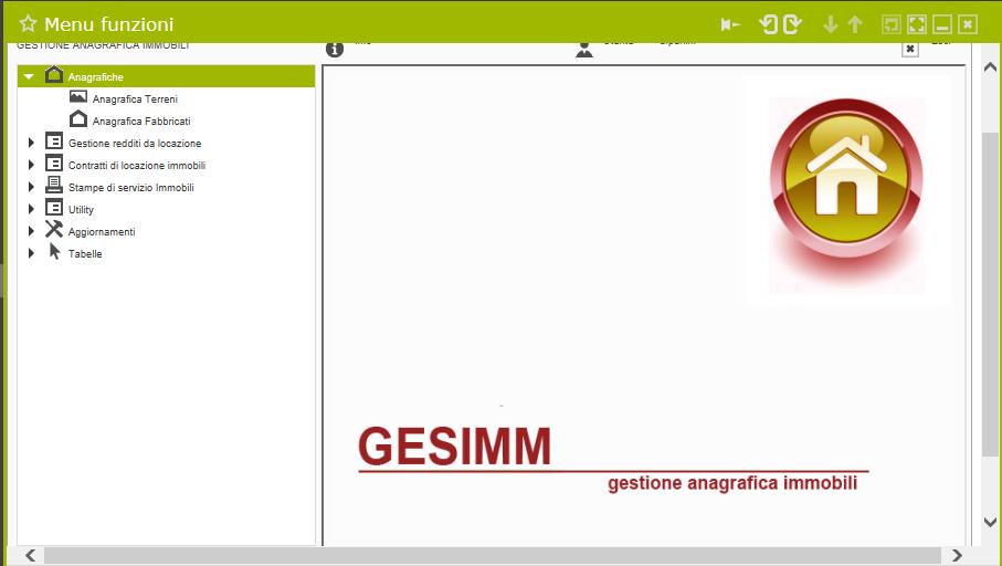 Visualizzazione logo GESIMM Per gli utenti che utilizzano Polyedro e che richiamano l applicativo GESIMM con la visualizzazione Web HTML5, nella pagina iniziale del menu principale, invece di una