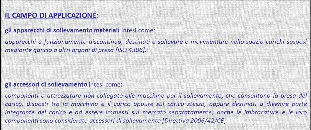 SCHEDE PER LA DEFINIZIONE DI PIANI PER I CONTROLLI DI APPARECCHI DI SOLLEVAMENTO MATERIALI E RELATIVI ACCESSORI: SEZIONE INTRODUTTIVA IL