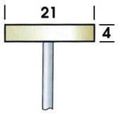 RIFINITURA E UCIDATURA 267 Spazzolini in feltro a ruota spessore 4 mm. cod. 306 0038 Ø 21 montati - conf. 12 pz.