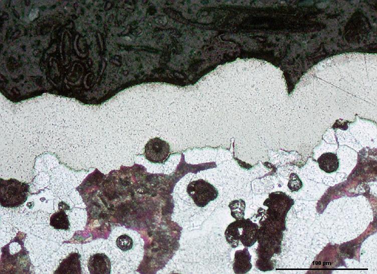 Figura 4.6.5: Ghisa sferoidale ferrito perlitica ottenuta mediante controllo della composizione chimica (R = 0.5, K = 9 MPa m). Figura 4.6.6: Ghisa sferoidale ferrito perlitica ottenuta mediante controllo della composizione chimica (R = 0.