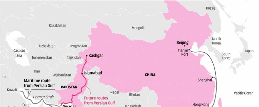 Corridoio Economico Sino-Pakistano lungo 2,000km :